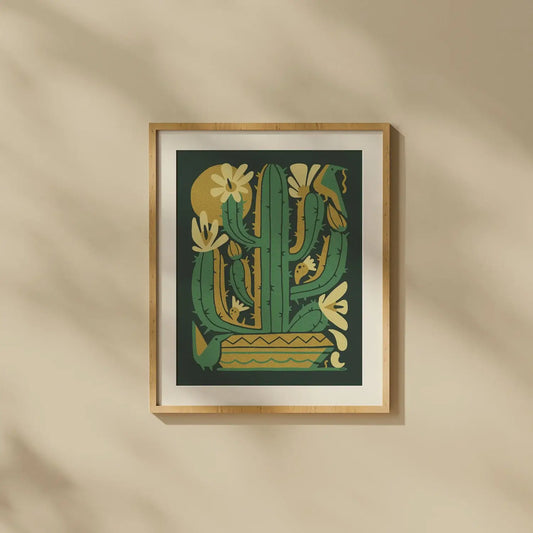 Saguaro Bloom Screenprint | Limited Edition | DKNG Studios (CA)