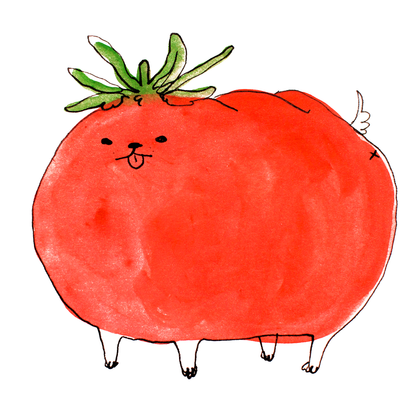 Tomato Dog Art Print | Rebekah Evans (NC)