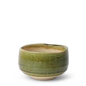 Ceramic Seto Oribe Matcha Bowl | Japan