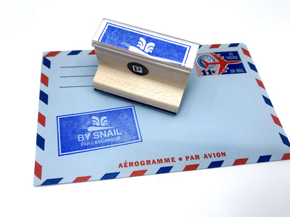 By Snail Wooden Handle Rubber Stamp | Portland Stamp Company (OR)