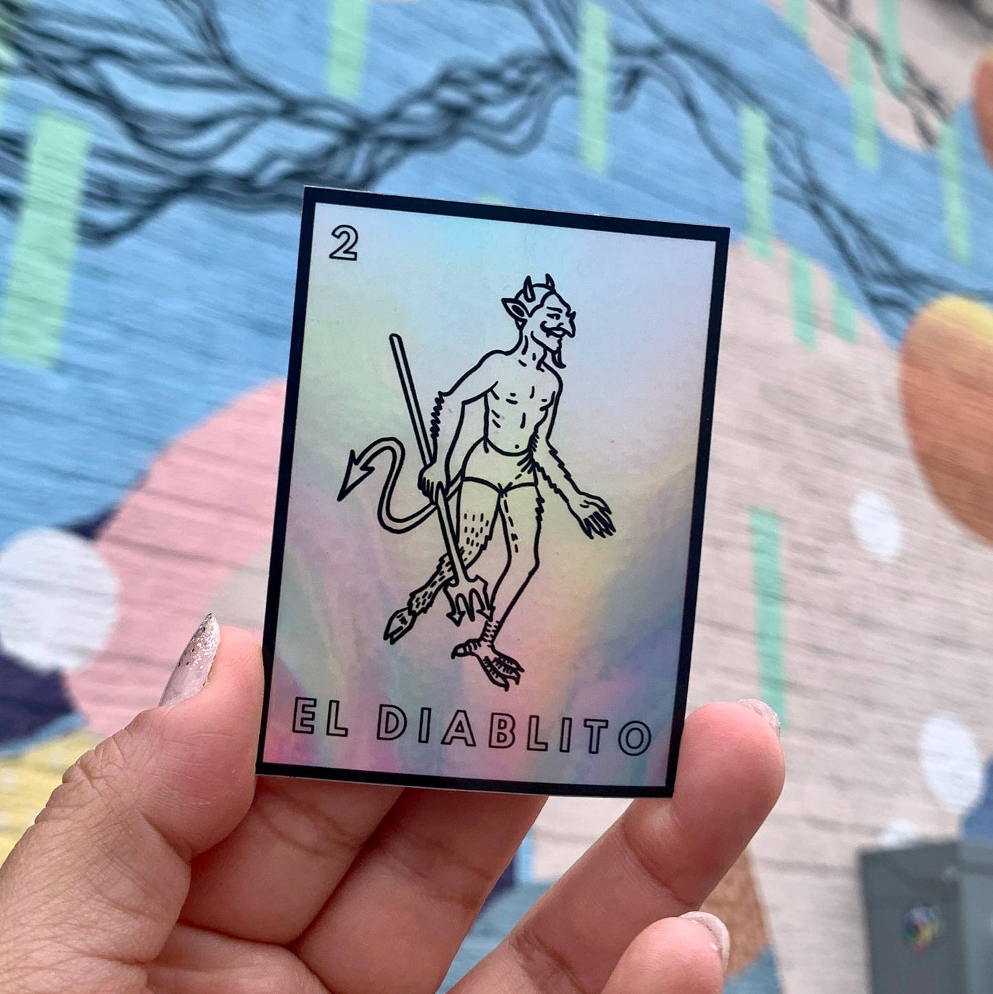 EL DIABLITO Holographic Lotería Sticker | Kalaka Tx