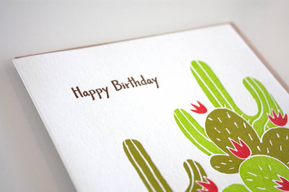Desert Tortoises Birthday Letterpress Card |Single Card|  Fugu Fugu Press (CA)