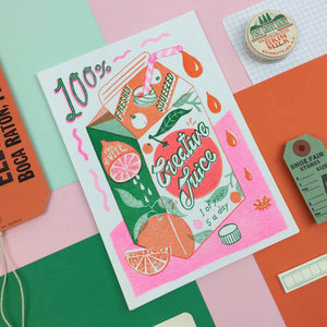 Creative Juice A5  Risograph Print | Jacqueline Colley (UK)