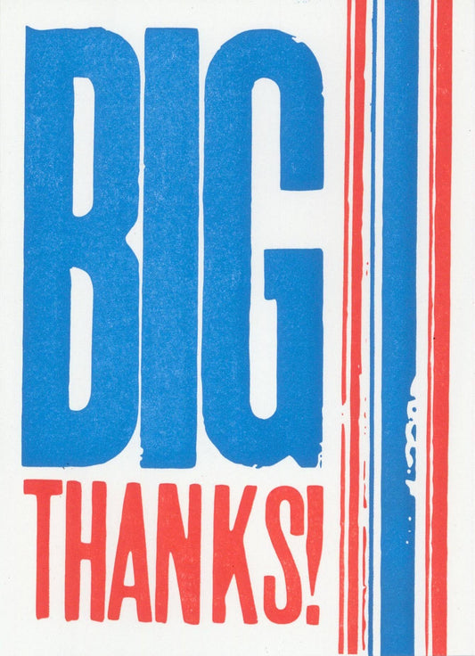 Big Thanks Letterpress Card | Hatch Show Print (TN)