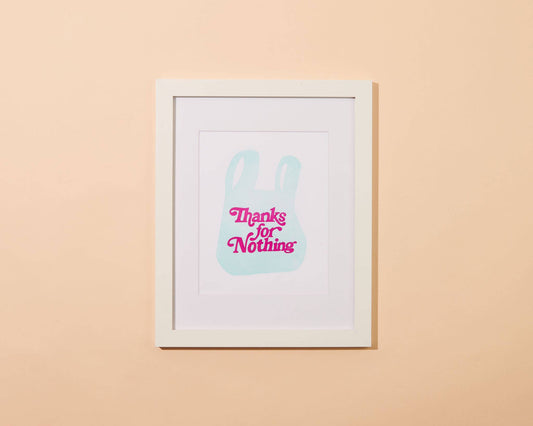 Thanks for Nothing Letterpress Print | And Here We Are (OH)