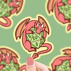 Dragon D20  Vinyl Sticker | Turtle's Soup (AZ)