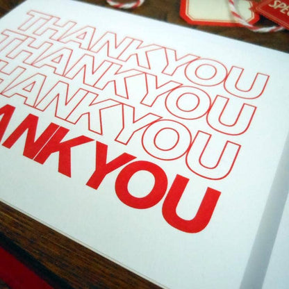 Thank You Bag Letterpress Card | Amber Favorite (IL)