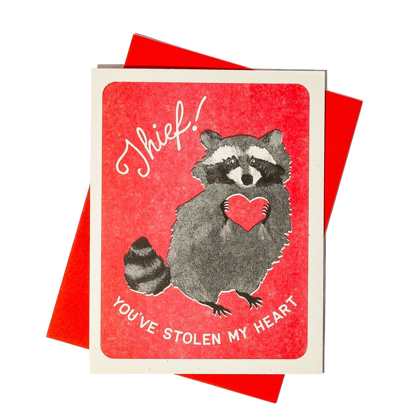 Thief! Raccoon Risograph Card | Bromstad Printing Co. (VA)