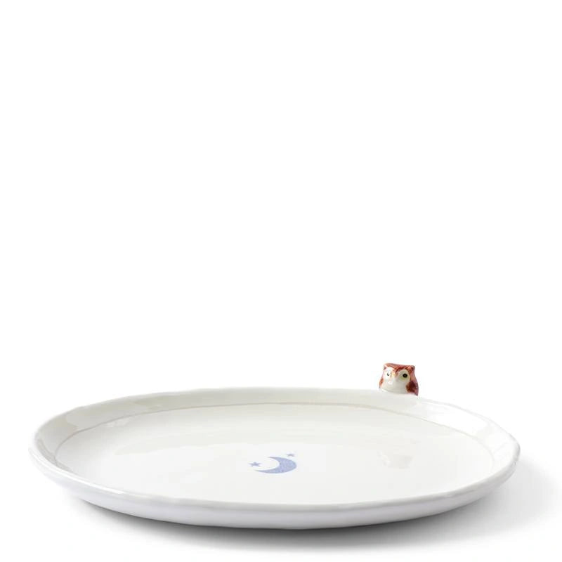 Owl & Moon Ceramic Plate (Japan)