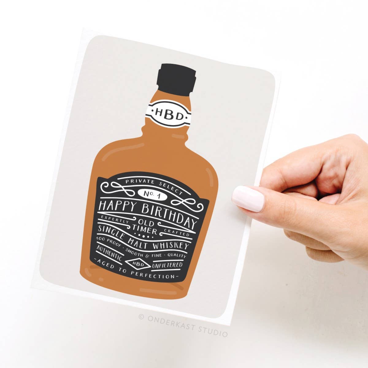 Happy Birthday Whiskey Bottle | Onderkast Studio (TX)