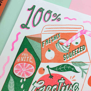 Creative Juice A5  Risograph Print | Jacqueline Colley (UK)