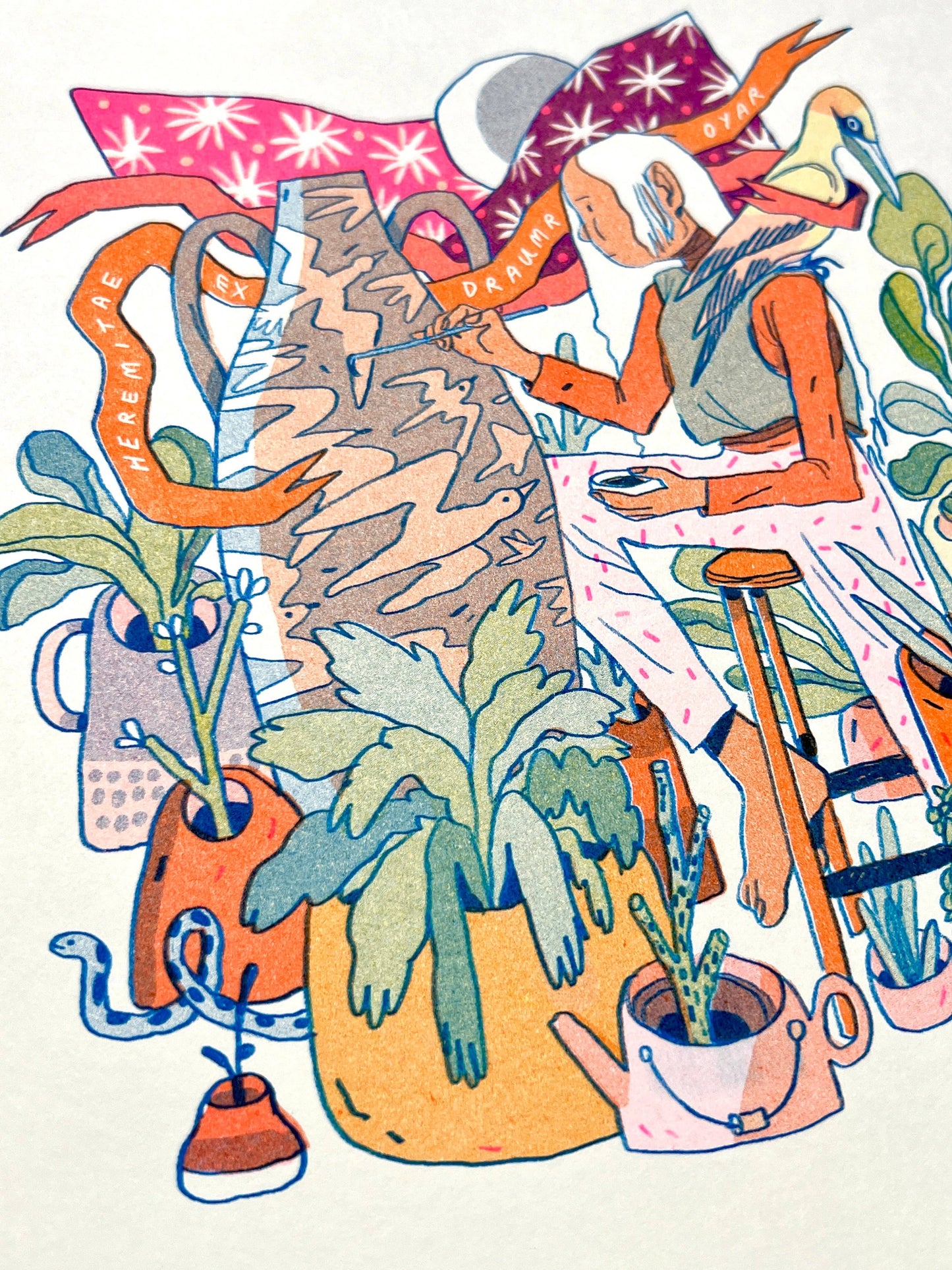 The Sculptor: Hermits of the Dream Islands Risograph Print | Natalie Andrewson (CA)