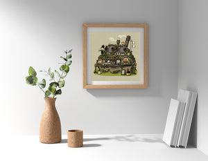 Howl's Moving Food Truck Art Print | Sushiboiiiiy (CAN)