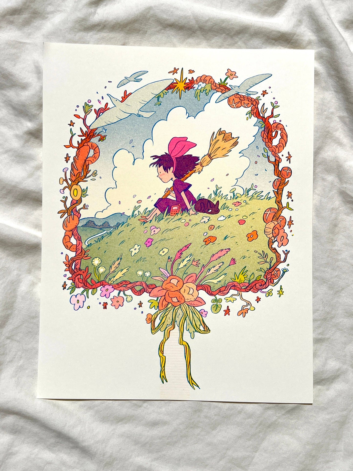 Kiki's Delivery Service Risograph Print | Natalie Andrewson (CA)
