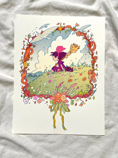 Kiki's Delivery Service Risograph Print | Natalie Andrewson (CA)