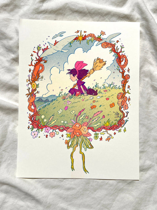 Kiki's Delivery Service Risograph Print | Natalie Andrewson (CA)
