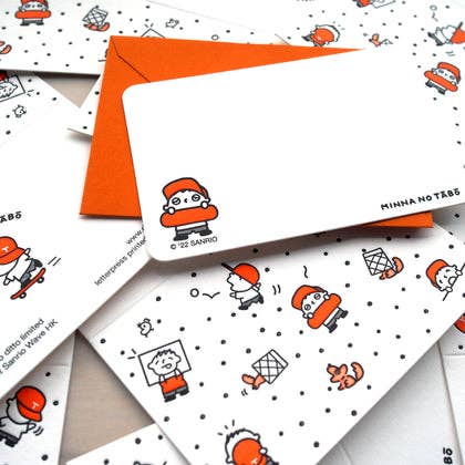Minna no Tabo Letterpress Mini Card Set (set of 2) | ditto ditto x Sanrio (HK)