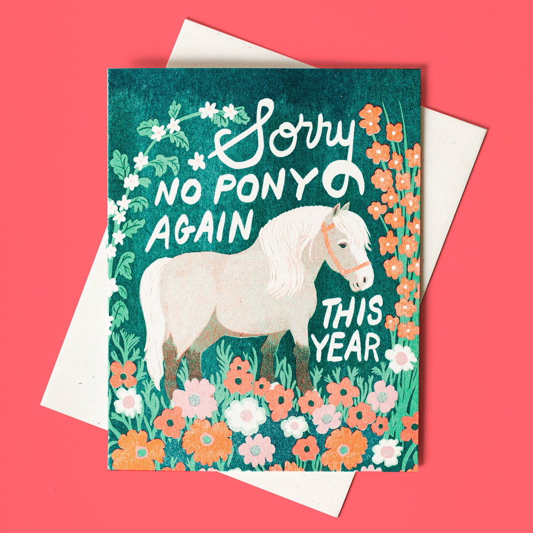 No Pony This Year Birthday Card | Bromstad Printing Co. (VA)