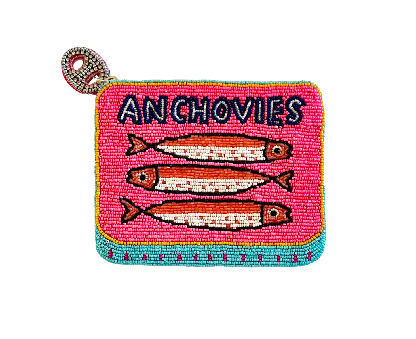 Beaded Anchovies Tin Coin Purse | Lily Posh (CA)