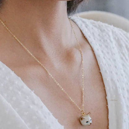 Tiny George Cat Head Necklace | Peter and June (CA)