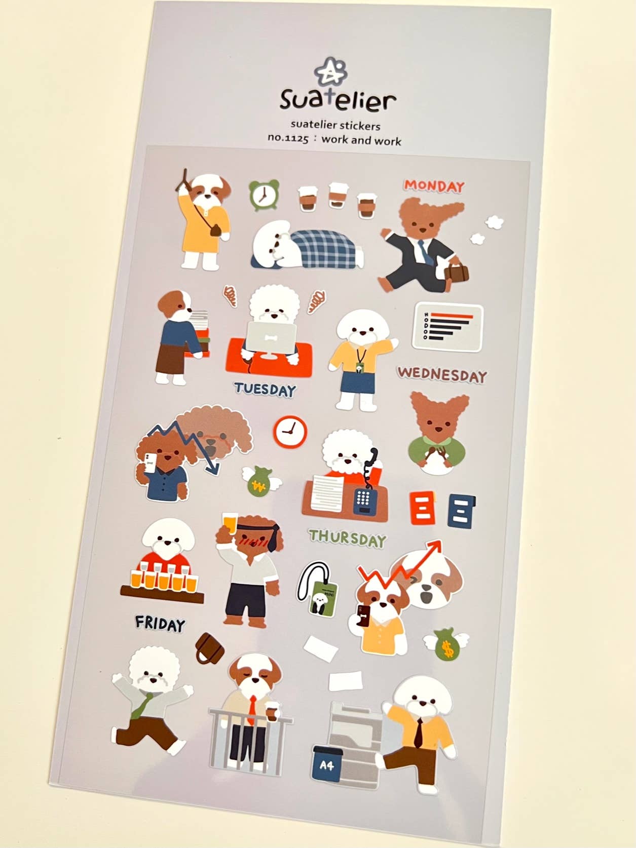 Work Puppy Deco Sticker Sheet | Suatelier (KOR)