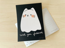 Load image into Gallery viewer, Ghost Cat Mini Print / Postcard | Goyangii (CA)
