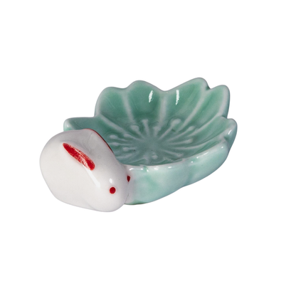 Sakura Rabbit Porcelain Chopsticks Rest