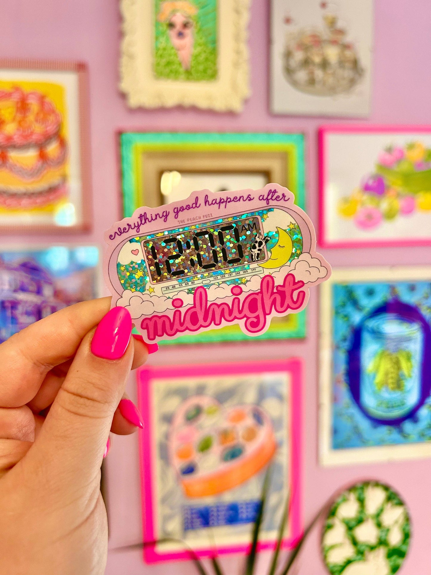 After Midnight Glitter Sticker | The Peach Fuzz (CA)