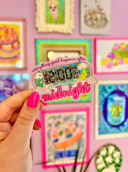 After Midnight Glitter Sticker | The Peach Fuzz (CA)