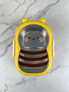 Honey Bee Bento Lunch Box with Stainless Steel Interior Lining (Japan)