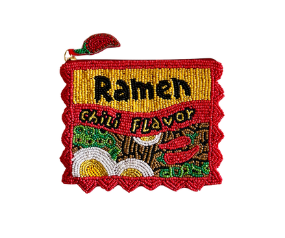 Ramen Beaded Coin Purse | Spicy Chili | Lily Posh (CA)
