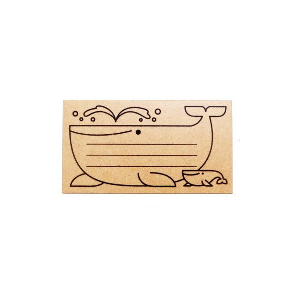 Message Rubber Stamp | Whales | Shunsuke Satake x SANBY (Japan)