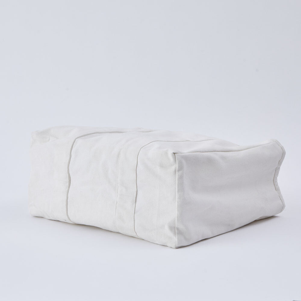 Canvas Partitioned Large Tidy Tote Bag | White | Horn Please (Japan)