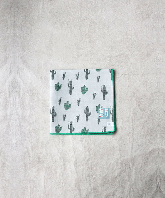 Cactus Banshu-Ori Handkerchief | Kivisdou (Japan)