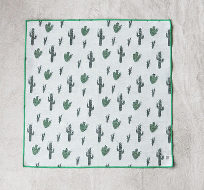 Cactus Banshu-Ori Handkerchief | Kivisdou (Japan)