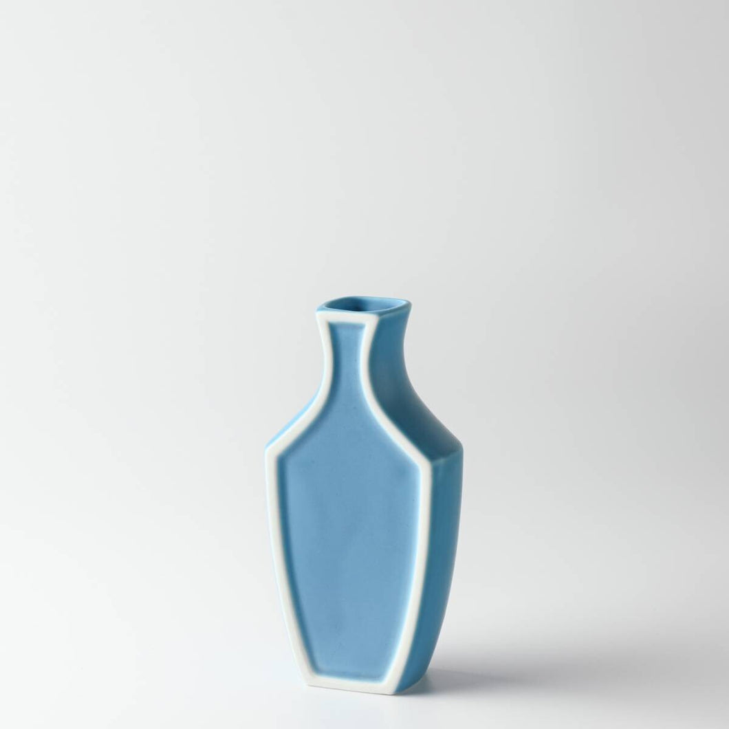 Ceramic Framed Flower Vase | Blue | Oda Pottery (Japan)