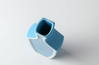 Ceramic Framed Flower Vase | Blue | Oda Pottery (Japan)