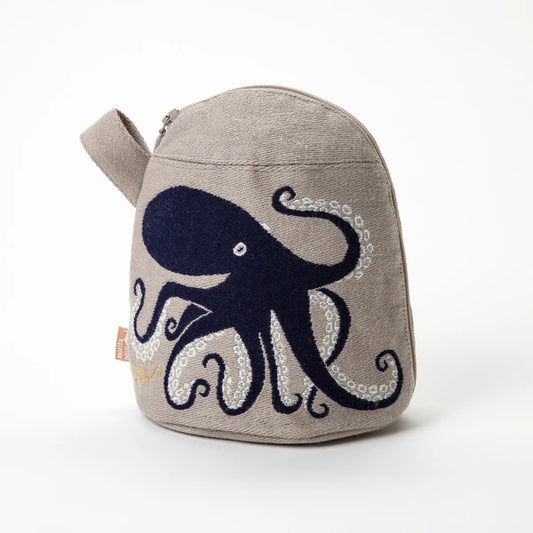 Octopus Woven Gauze Zipper Pouch | moritaMiW (Japan)