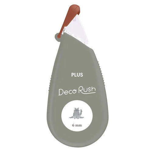Deco Rush Decoration Tape | Grey Cats | PLUS (Japan)