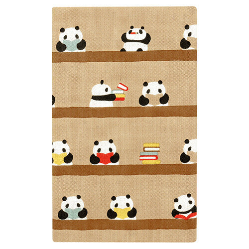 Panda Library Tenugui Towel | Hamamonyo (Japan)