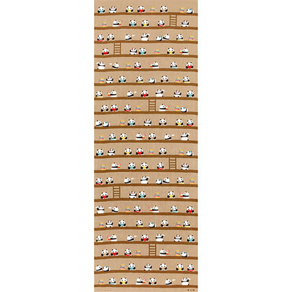 Panda Library Tenugui Towel | Hamamonyo (Japan)