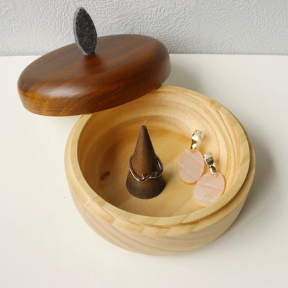 Wooden Accessory Case with Mirror | Ihana (Japan)