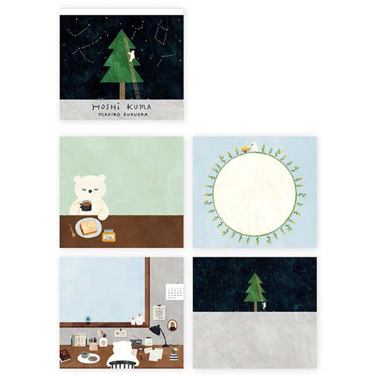 Hoshi Kuma Memo Pad | Multi | cozyca × Mariko Fukuoka (Japan)
