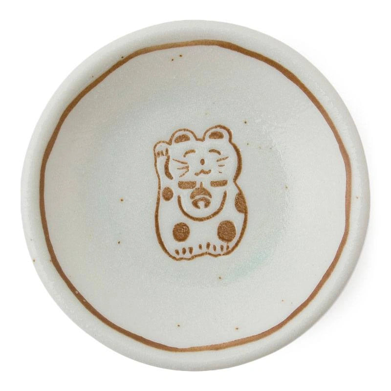 Ceramic Fortune Cat Sauce Dish (Japan)