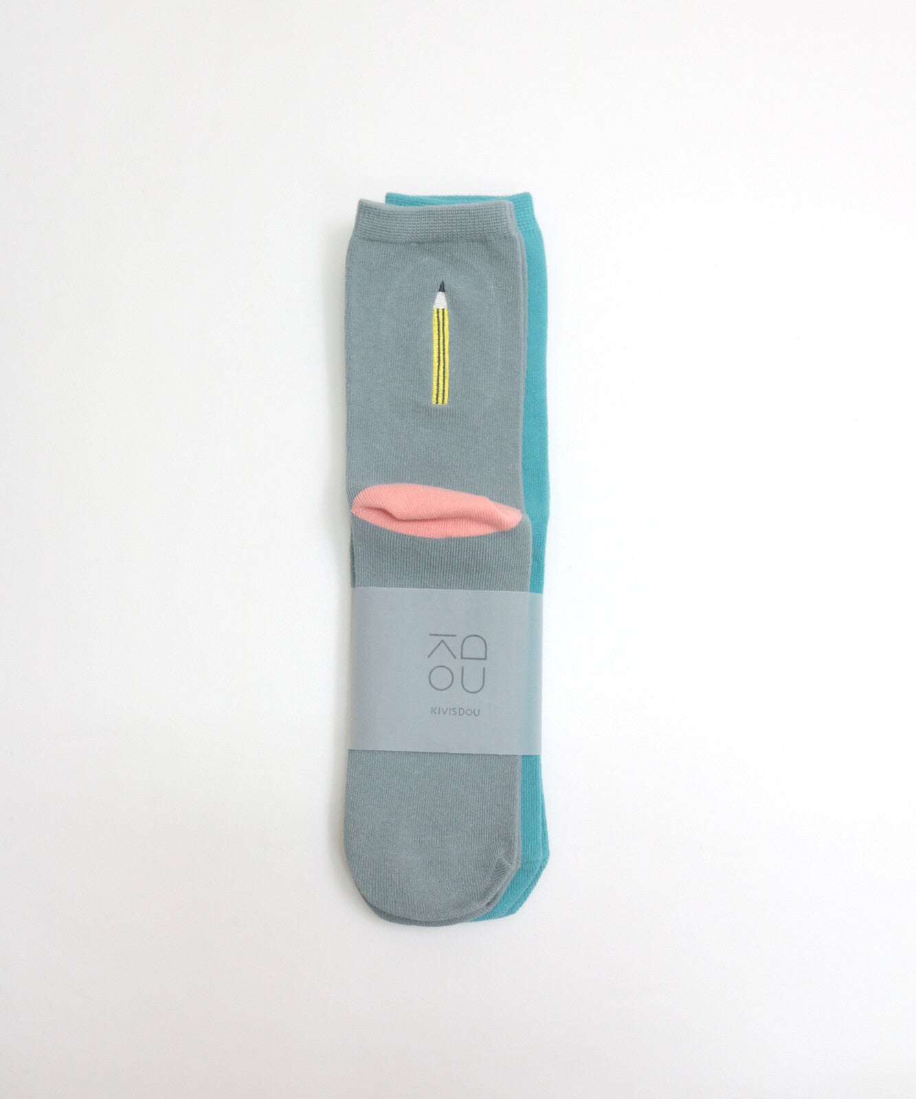 Pencil & Eraser Crew Sock Set | Kivisdou (Japan)