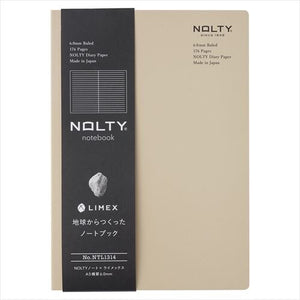 NOLTY Notebook (NTL1314) | Horizontal Ruled | A5 Soil Beige | Nolty (Japan)