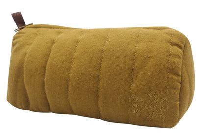 Soft Quilted Zippered Hemp Pouch | (Japan)