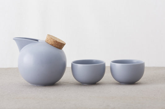 Porcelain Sphere Sake Set | Blue | Jozan (Japan)