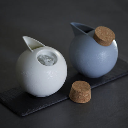 Porcelain Sphere Sake Set | Usuzumi-iro (Pale Ink) | Jozan (Japan)