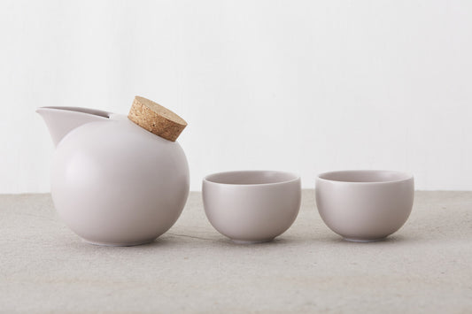 Porcelain Sphere Sake Set | Pink | Jozan (Japan)